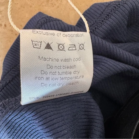 OGL Navy Blue Square Open Back Brami Tank Top Womens Size S - Picture 14 of 16